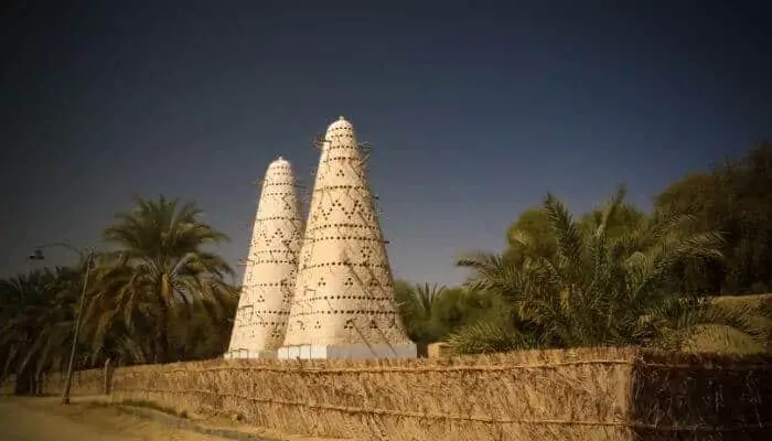2 egyptian pigeon towers