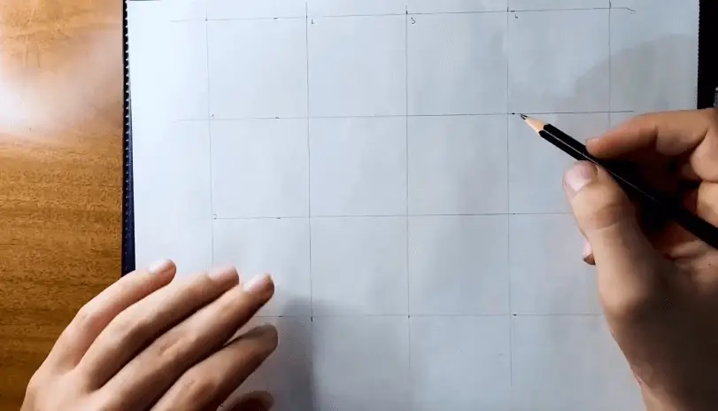 drawing a 4x4 grid