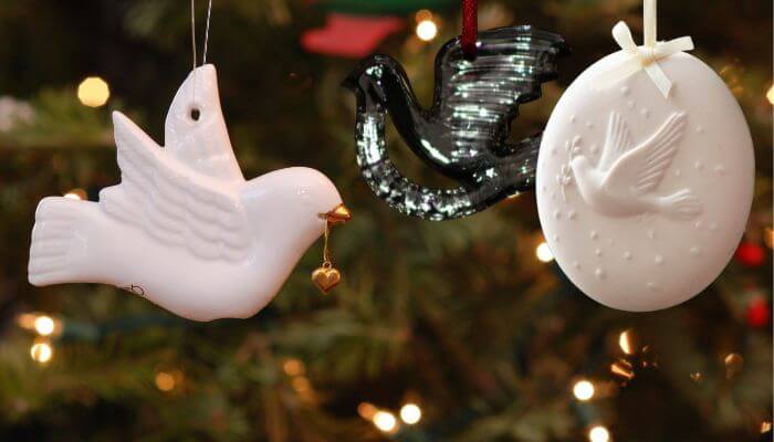 dove christmas tree ornaments