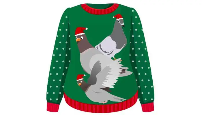 christmas pigeon jumpers